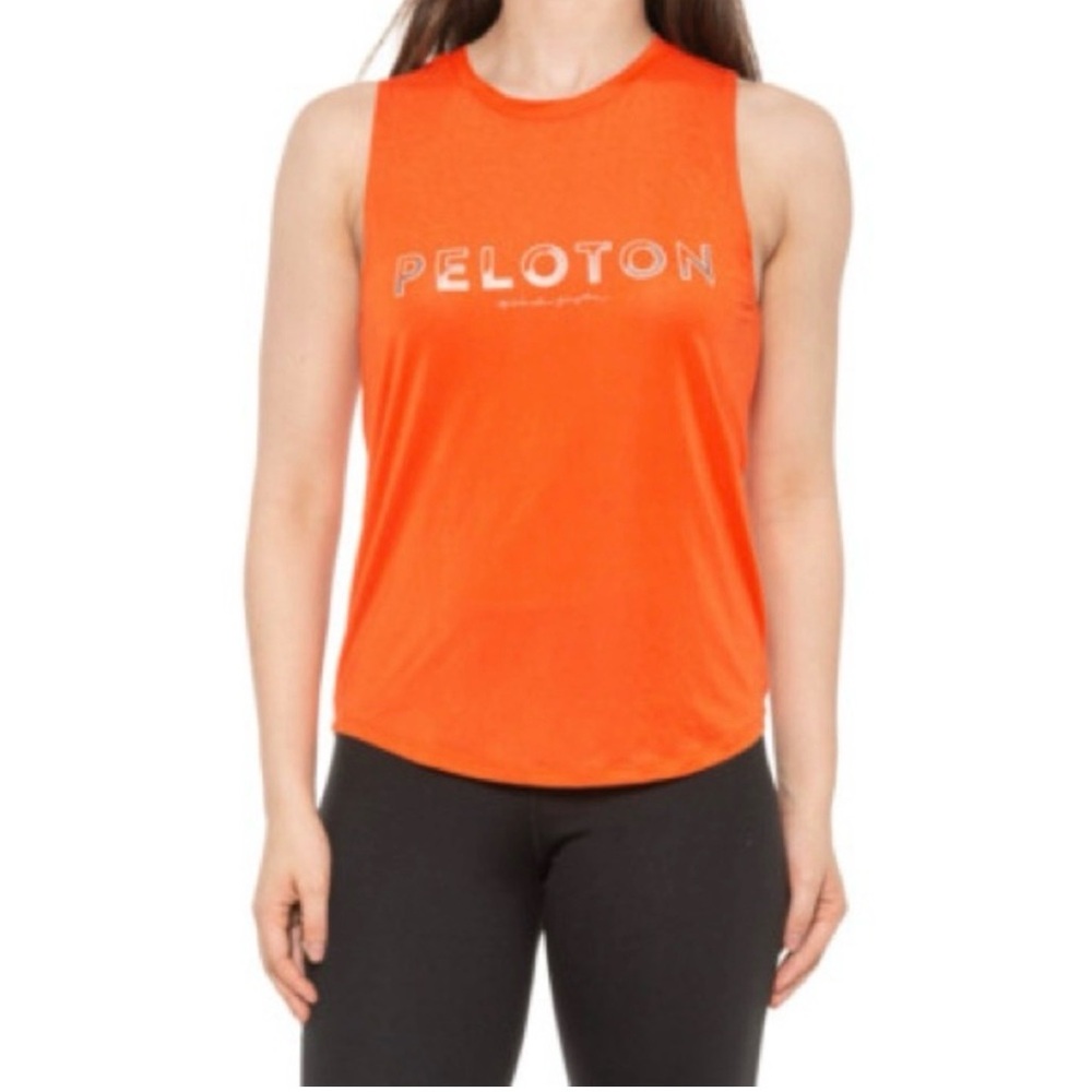 Spiritual Gangster/Peloton Women's Orange Muscle Tee